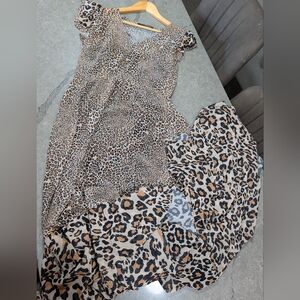Gabby Isabella Leopard Print Maxi Dress